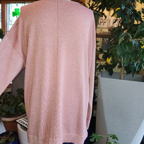 WHITE STUFF Demi Dolman Allover Sparkle Knit Top in Gorgeous Coral - Picture 9 of 13